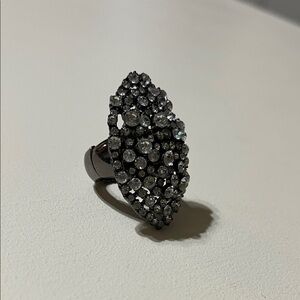 Elegant Silver Crystal Ring